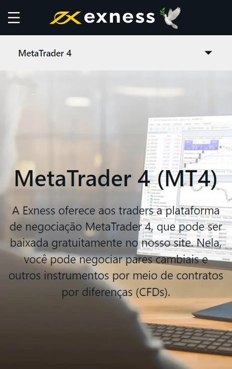 Exness MetaTrader 4 (MT4).
